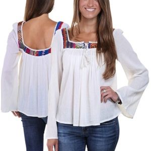 Billabong Boho Free Festival Peasant Cottage Top ✨